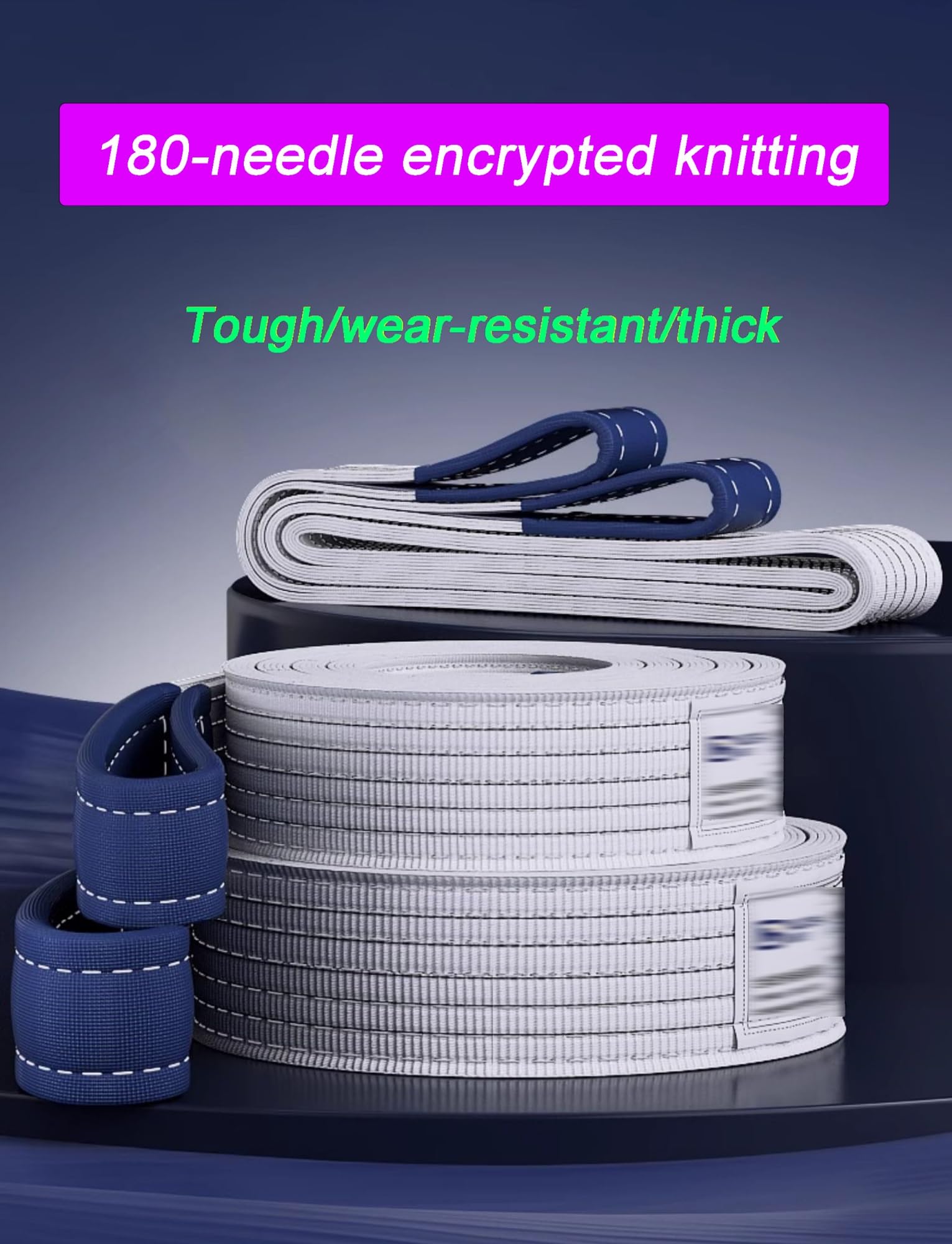 Hebeschlingen – Hochleistungs-Gurtband in Mehreren Größen | for industrielles Heben, Kranmontage, Baumpflegearbeiten und Autoabschleppen(10T-6.6ft)