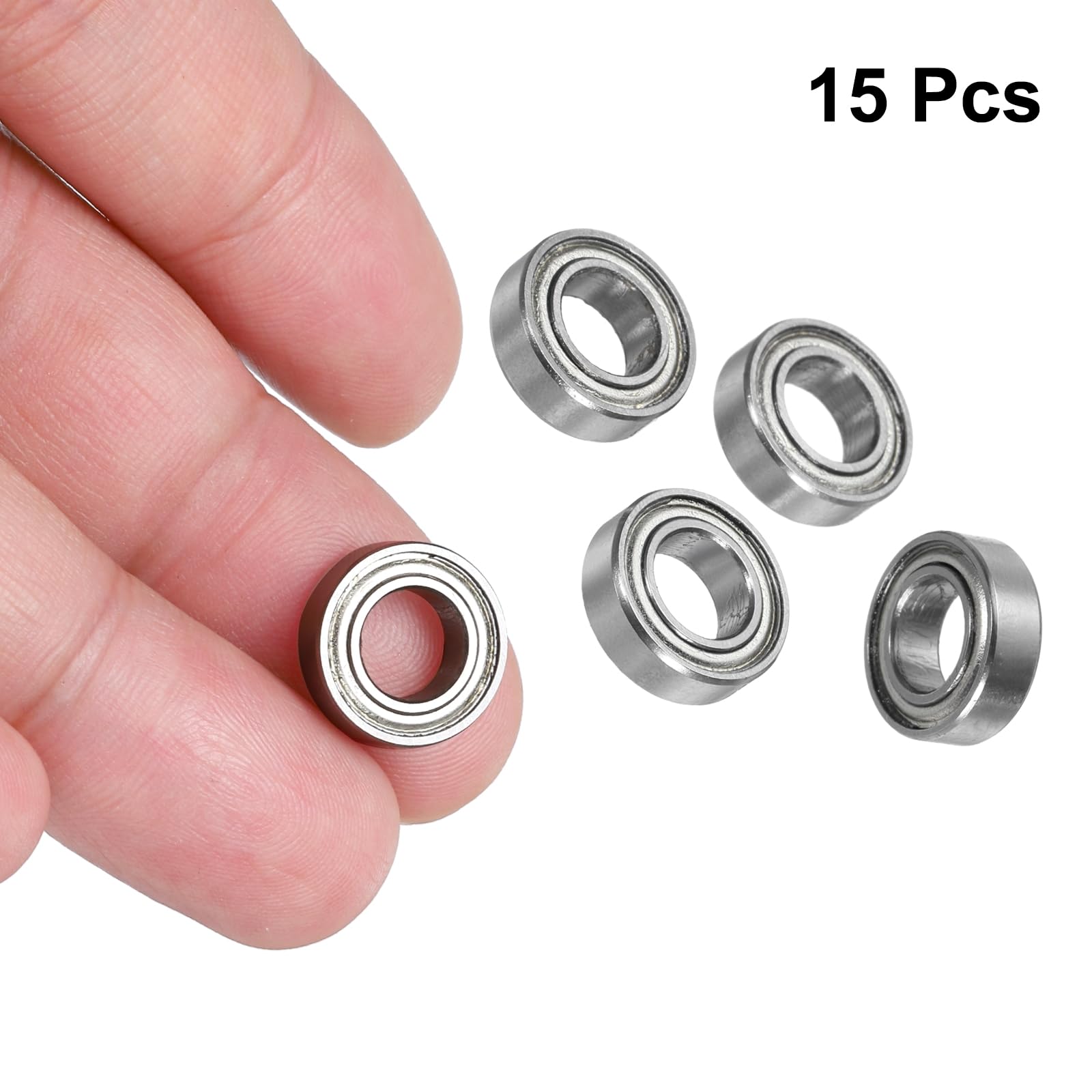 QUARKZMAN 15 sztuk sztywne łożyska kulkowe MR137ZZ 7x13x4mm Miniaturowe łożysko ze stali chromowanej podwójne ekranowanie precyzyjnych łożysk, P6 (ABEC 3)