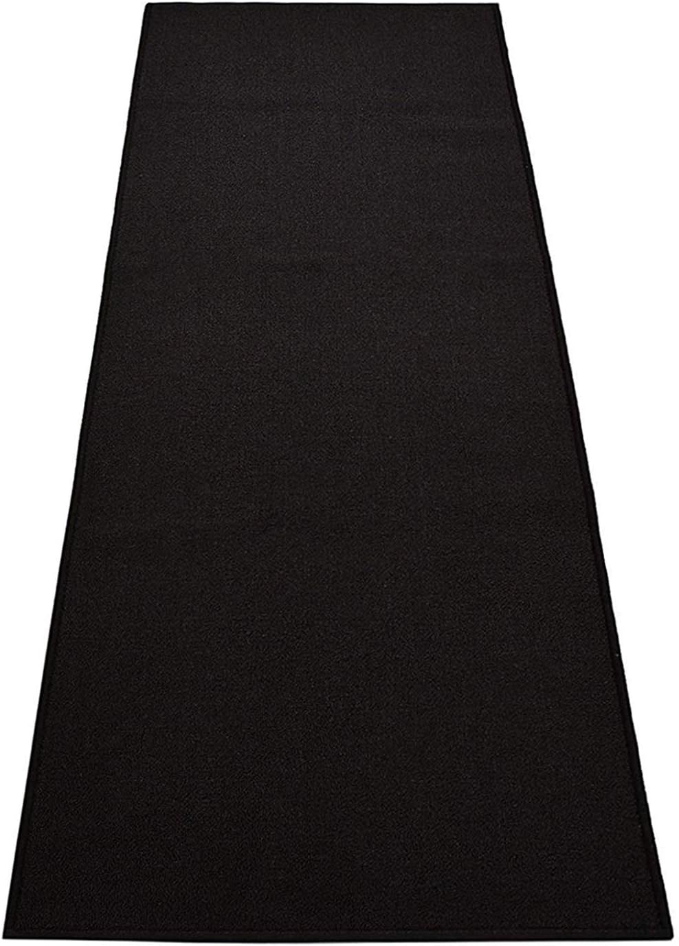 Custom Size Hallway Runner Rug Solid Black (7 Feet Length x