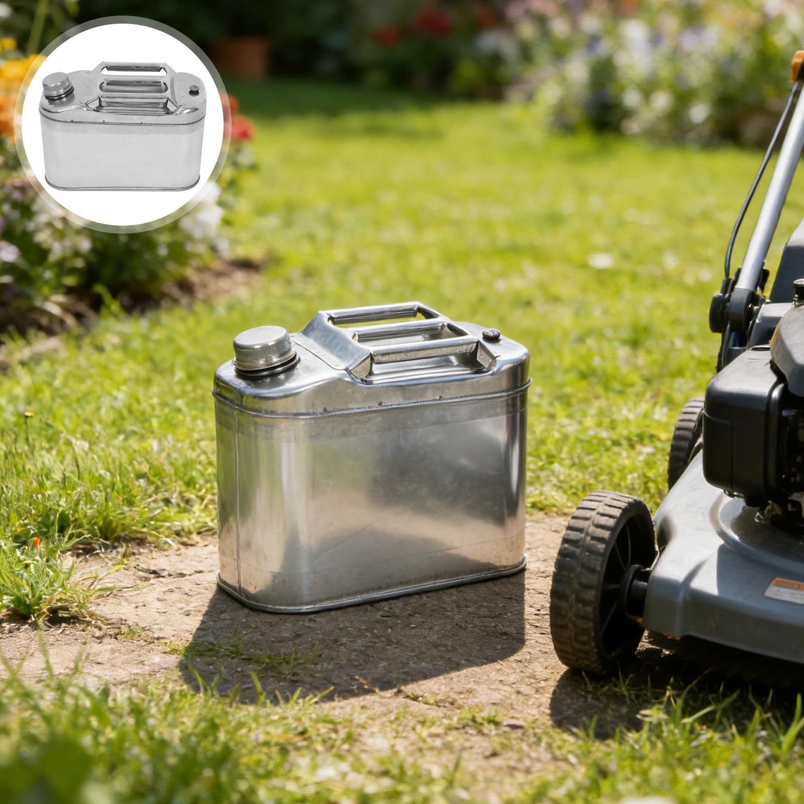 NUOBESTY Contenedor de Acero Inoxidable 10l con Diseño a Prueba de Fugas y Resistencia a Altas Temperaturas para Agua y Plantas en Aventuras al Aire Libre