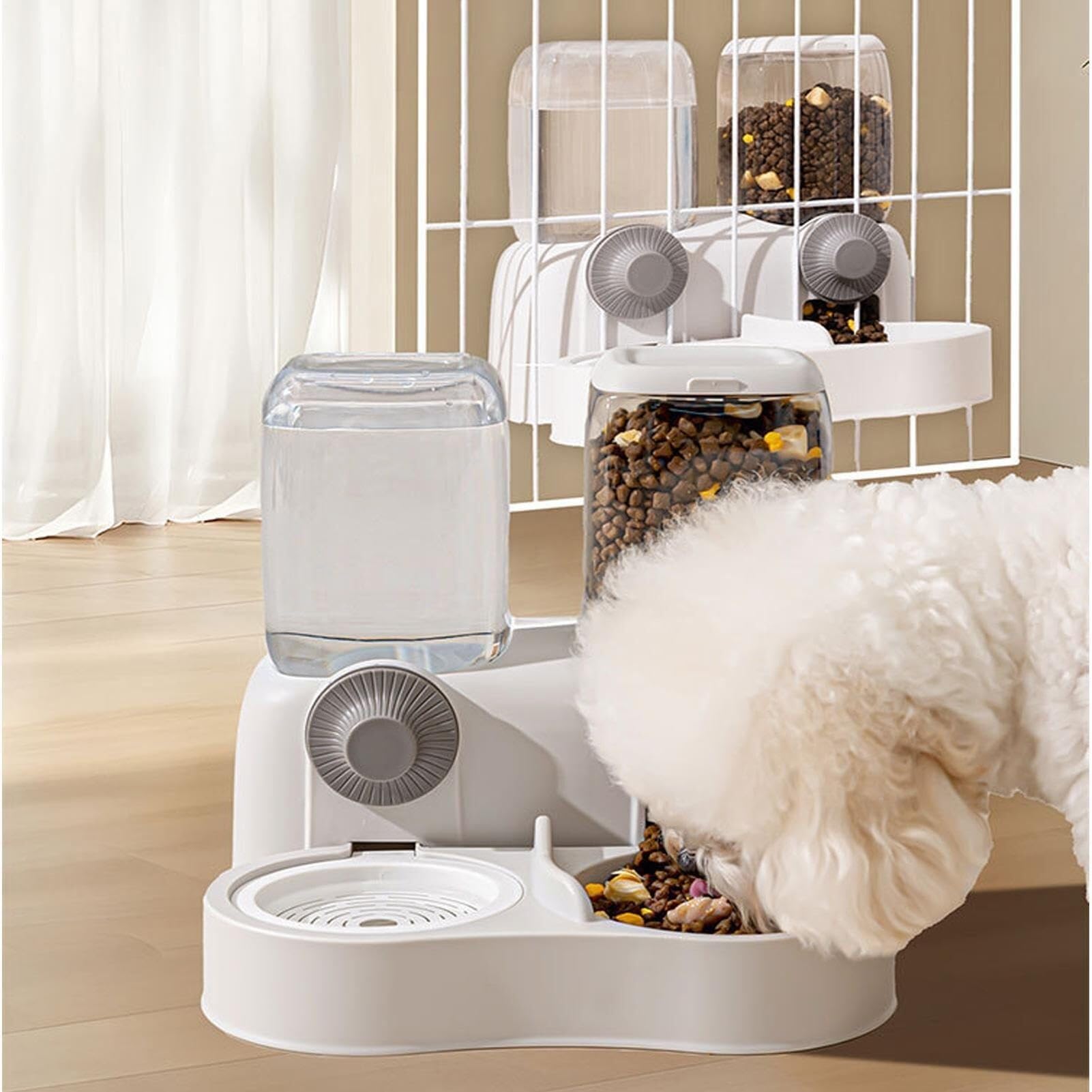 Comedero y Bebedero Automático para Perros y Gatos, 3,8 L | Libre de BPA, antideslizante y a prueba de polvo. Diseño 2 en 1 que ahorra espacio.