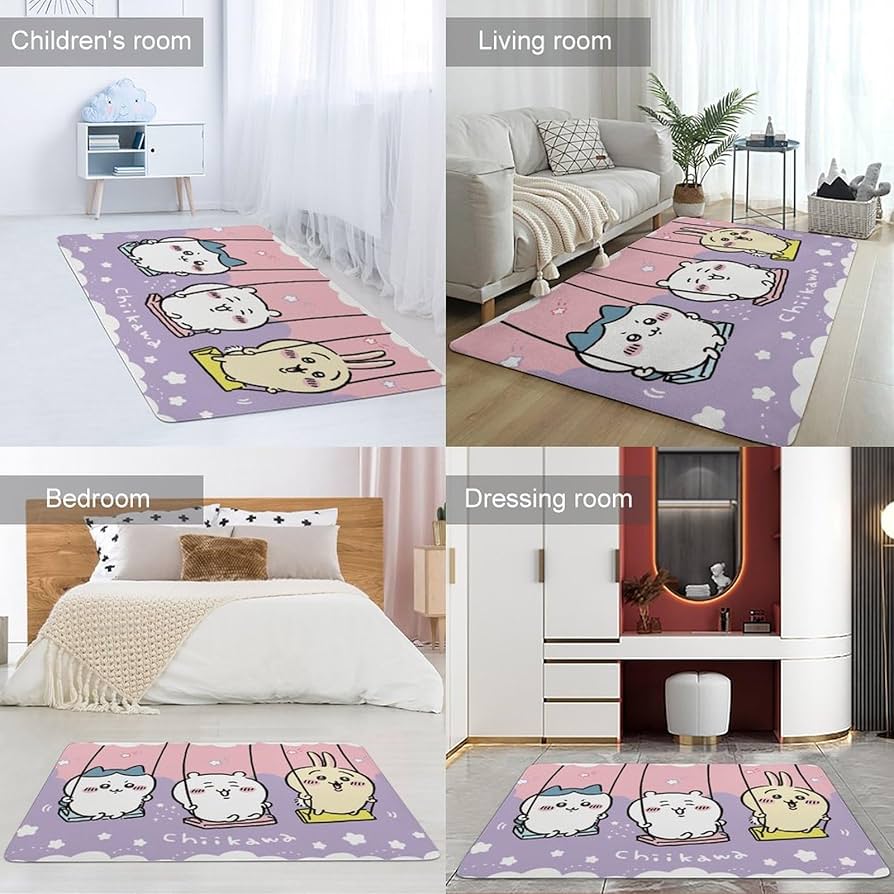 抜群のタッチ感　ふんわりラグ　未開封 Amazon｜ちいかわ-ラグ カーペット おしゃれ マット コーラル