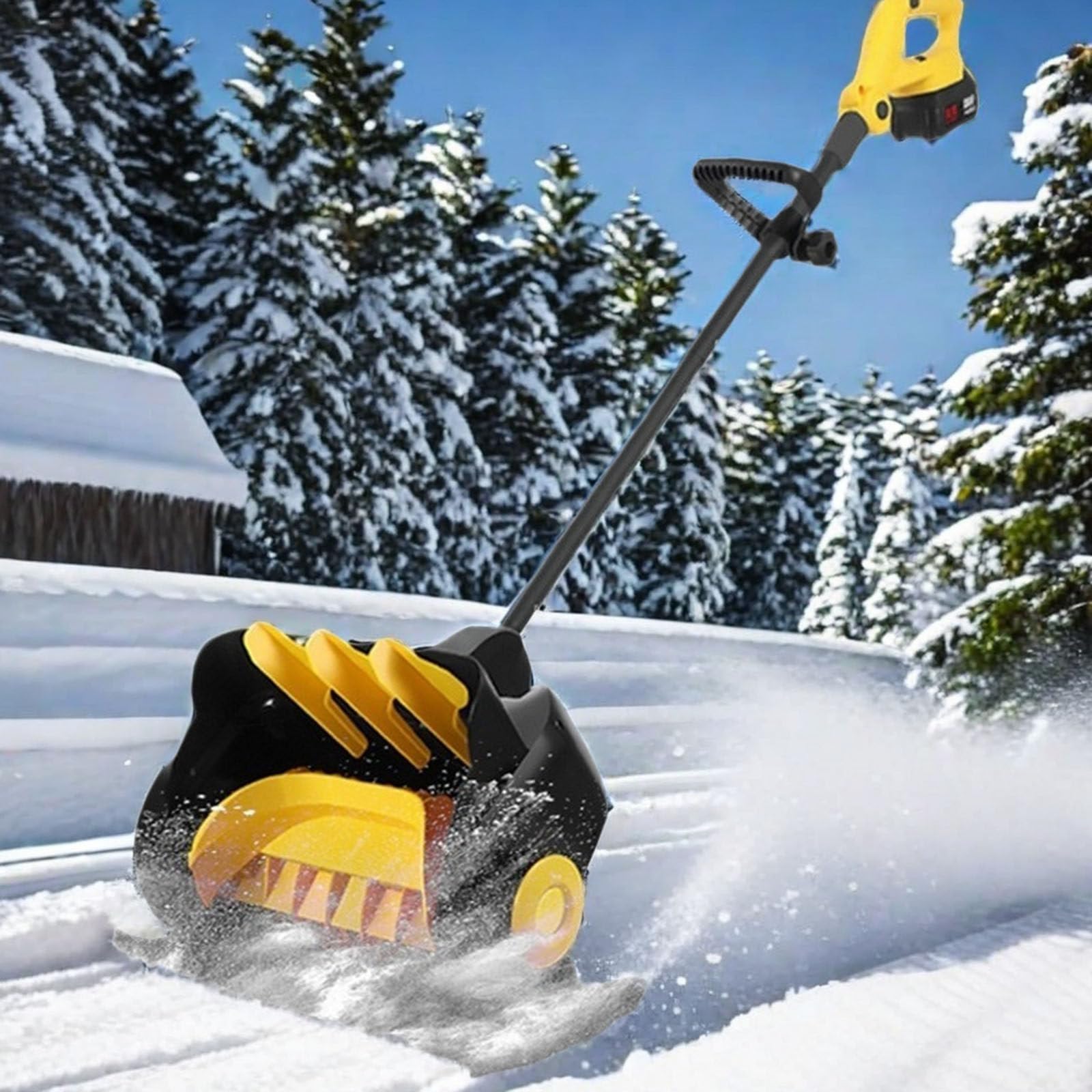 21 Volt Larghezza di spazzamento: 41 cm/16,1 ln profondità di spazzamento: 15 cm/5,9 ln Pala da Neve Senza Fili, Kit (con Batteria da 4 Ah + caricabatteria rapido),1xbattery