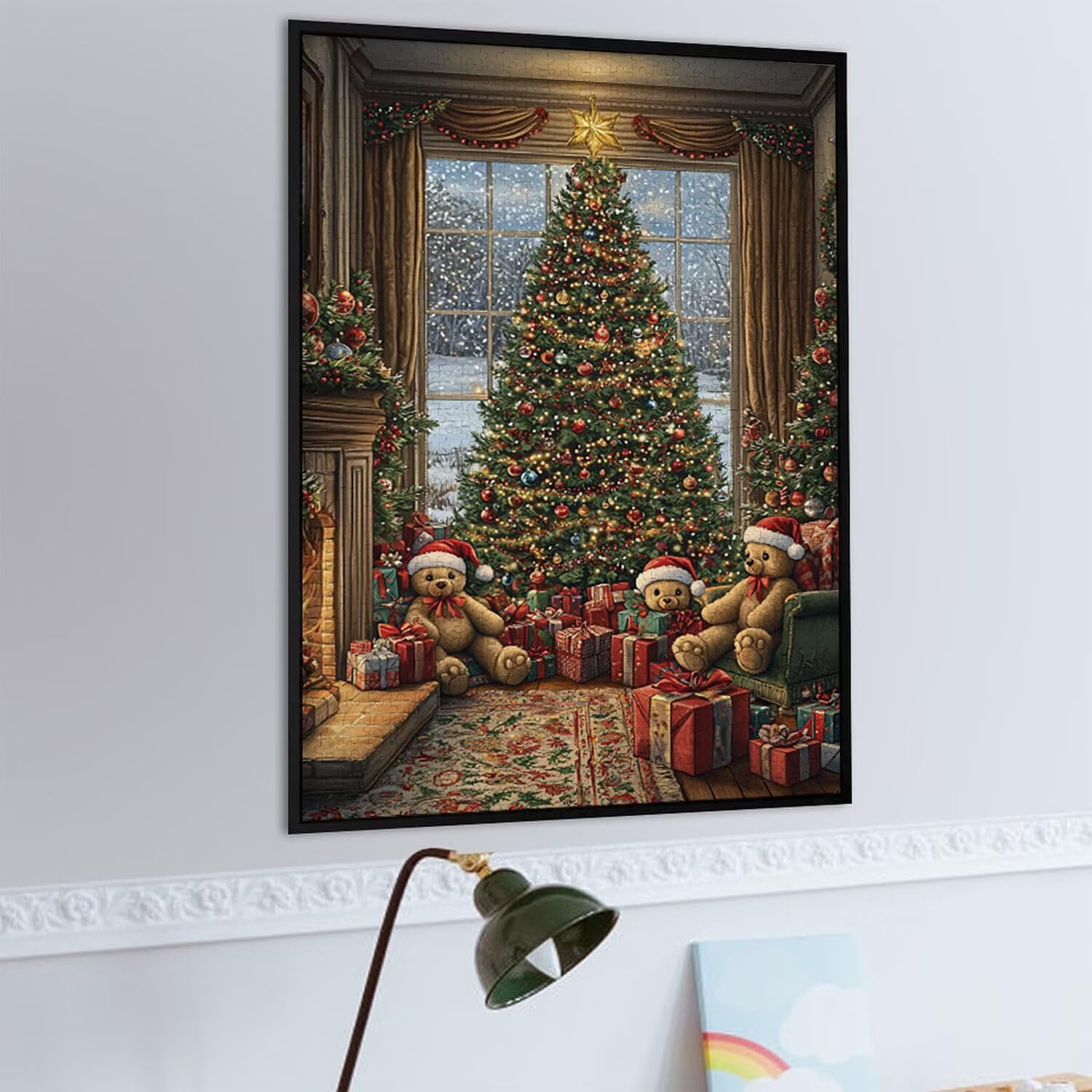 1000 sztuk puzzli, choinka 1000 sztuk puzzli dla dorosłych, prezent rocznicowy, prezent świąteczny, dekoracja domu, zapobieganie degeneracji mózgu u osób starszych v-770