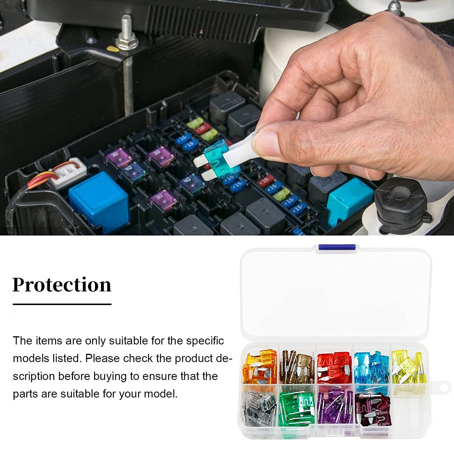 Xulong 90 Pcs Mini Fusible Voiture Set - 5a 7.5a 10a 15a 20a 25a 30a 35a 40a, Auto Fusible Pour Voiture/RV/Camion/Moto