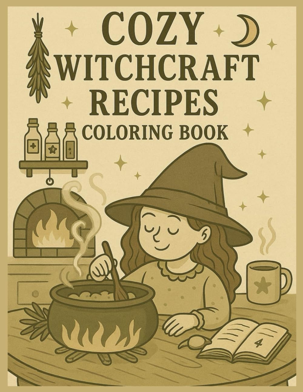 Cozy Witchcraft Recipes Coloring Book: Enchanting Kitchen Scenes, Magical Recipes & Cozy Witch Art for Relaxing Coloring (Cozy Witch Coloring Book Series)
