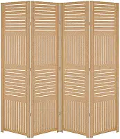 Biombo Divisoria Inteiro Divisor Separador de Ambiente Madeira MDF (4, Horizontal Vertical)