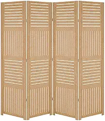 Biombo Divisoria Inteiro Divisor Separador de Ambiente Madeira MDF (4, Horizontal Vertical)