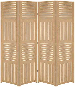 Biombo Divisoria Inteiro Divisor Separador de Ambiente Madeira MDF (4, Horizontal Vertical)