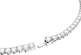 Swarovski Collana Matrix Tennis, Taglio Round, Bianca, Placcato rodio - 3