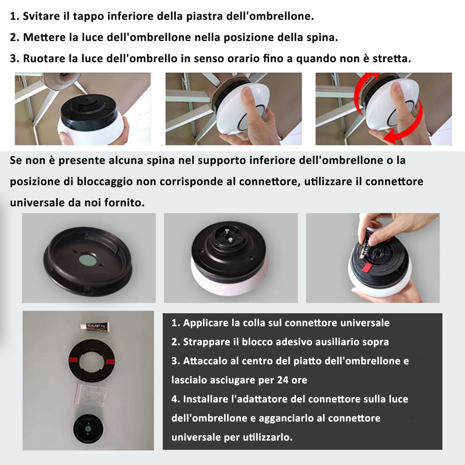 Luci per ombrellone a LED per esterni Illuminazione per tende con telecomando Alimentato tramite USB impermeabile, da Palo, SDK