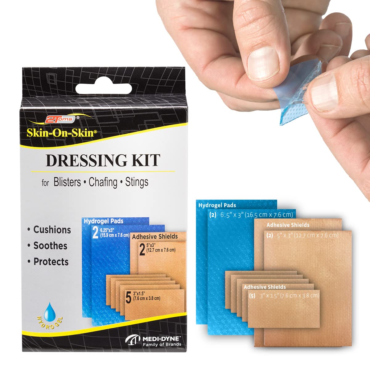 Buy 2Toms SkinonSkin Dressing Kit, Medical Grade Adhesive Bandages
