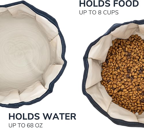 Miniatura 2 de LumoLeaf Cuencos plegables para perros, grandes de 68 oz80 onzas, tazón de viaje plegable ligero, 10 tazas, cuencos portátiles para agua y alimentos