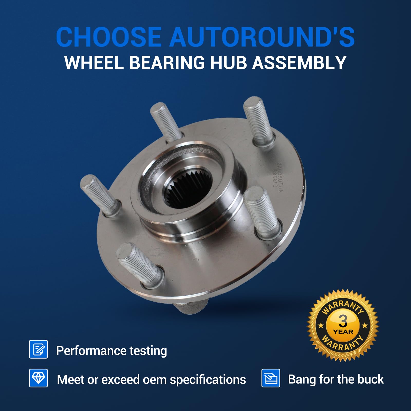 Amazon.com: Autoround 513298 Wheel Hub and Bearing Assembly Front