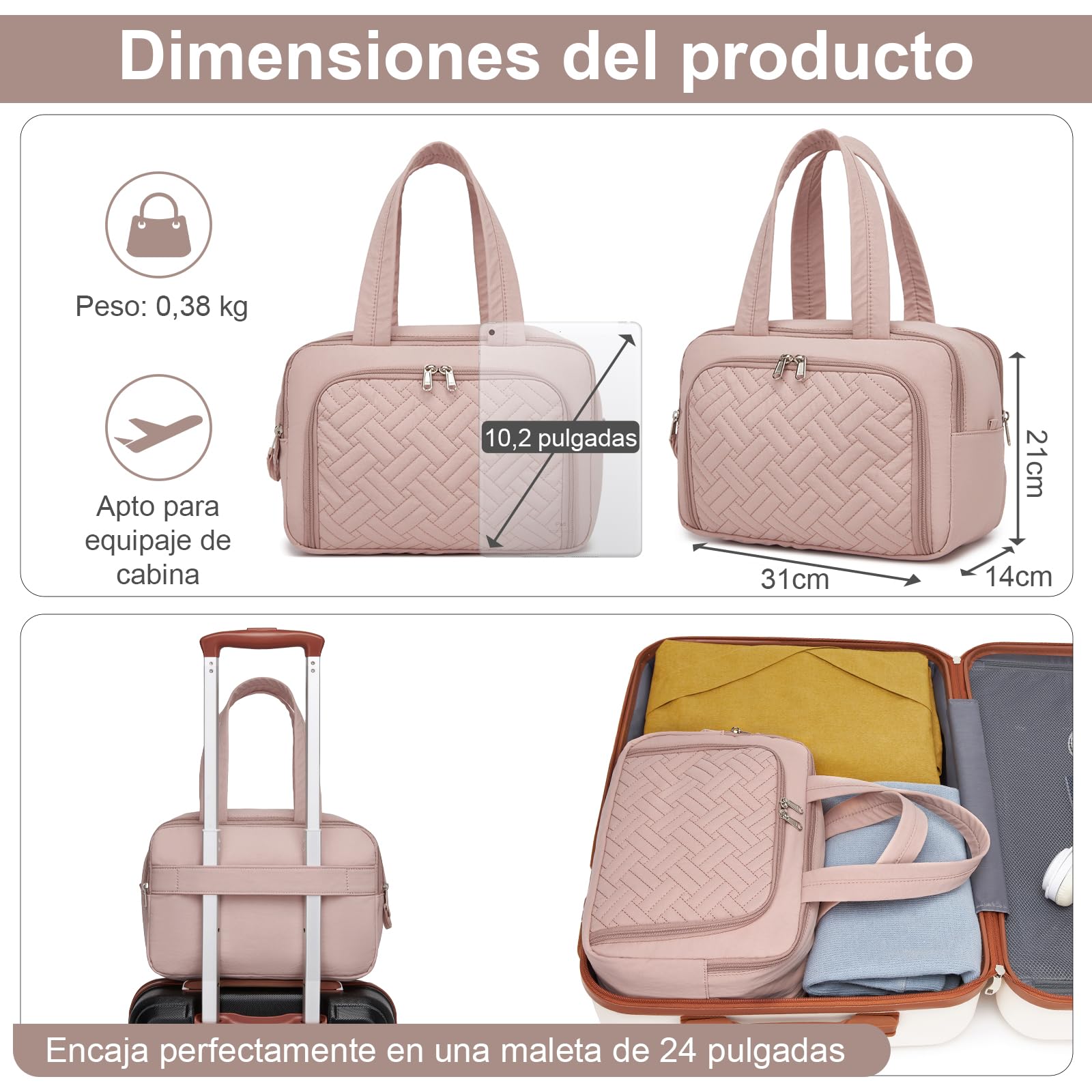 Kono Neceser Mujer de Viaje Grande Neceser Maquillaje Impermeable Bolsa de Aseo con Gran Apertura Organizador de Artículos de Tocador y Cosméticos