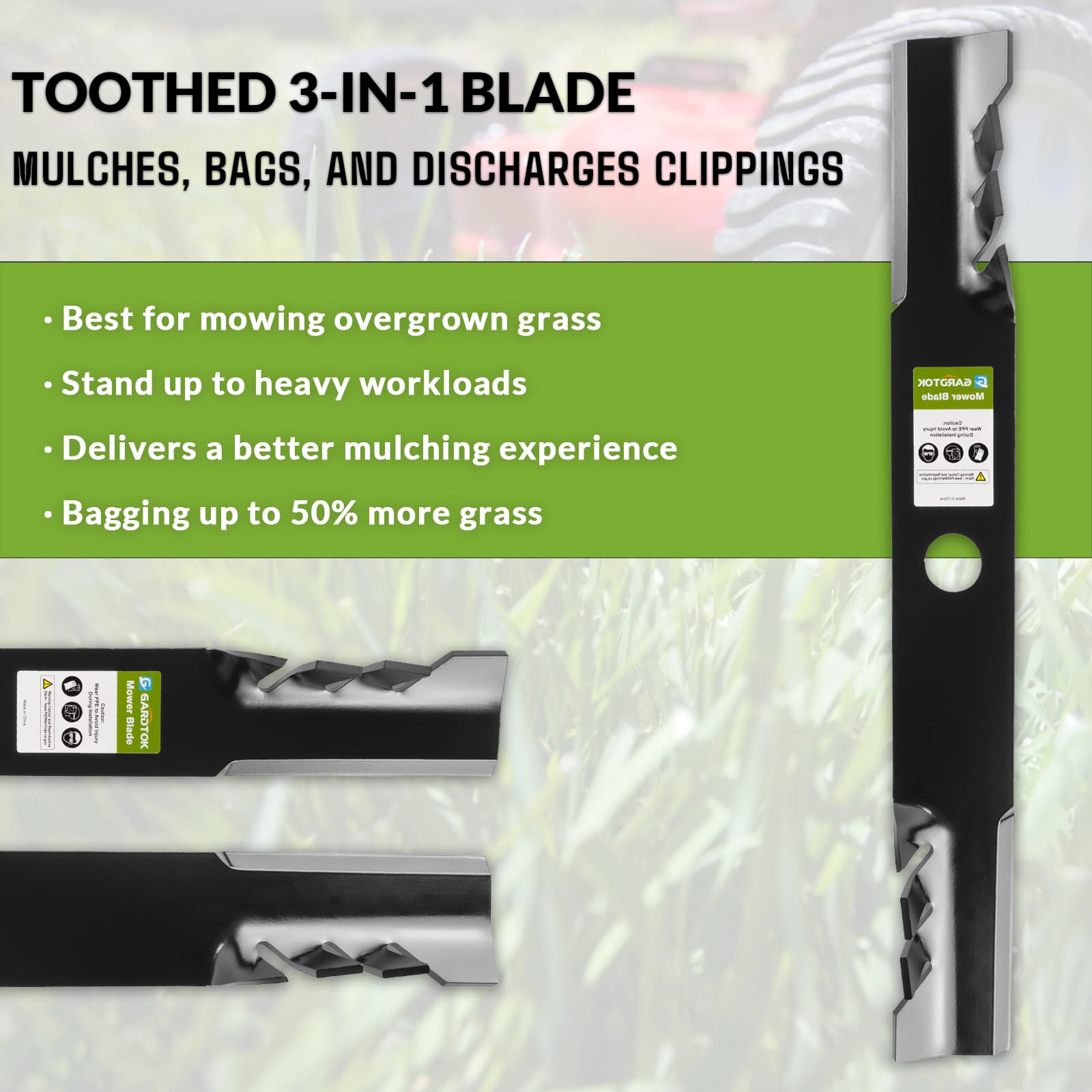 Amazon.com : GardTok K5647-34340 60 in Deck Mulching Blades for