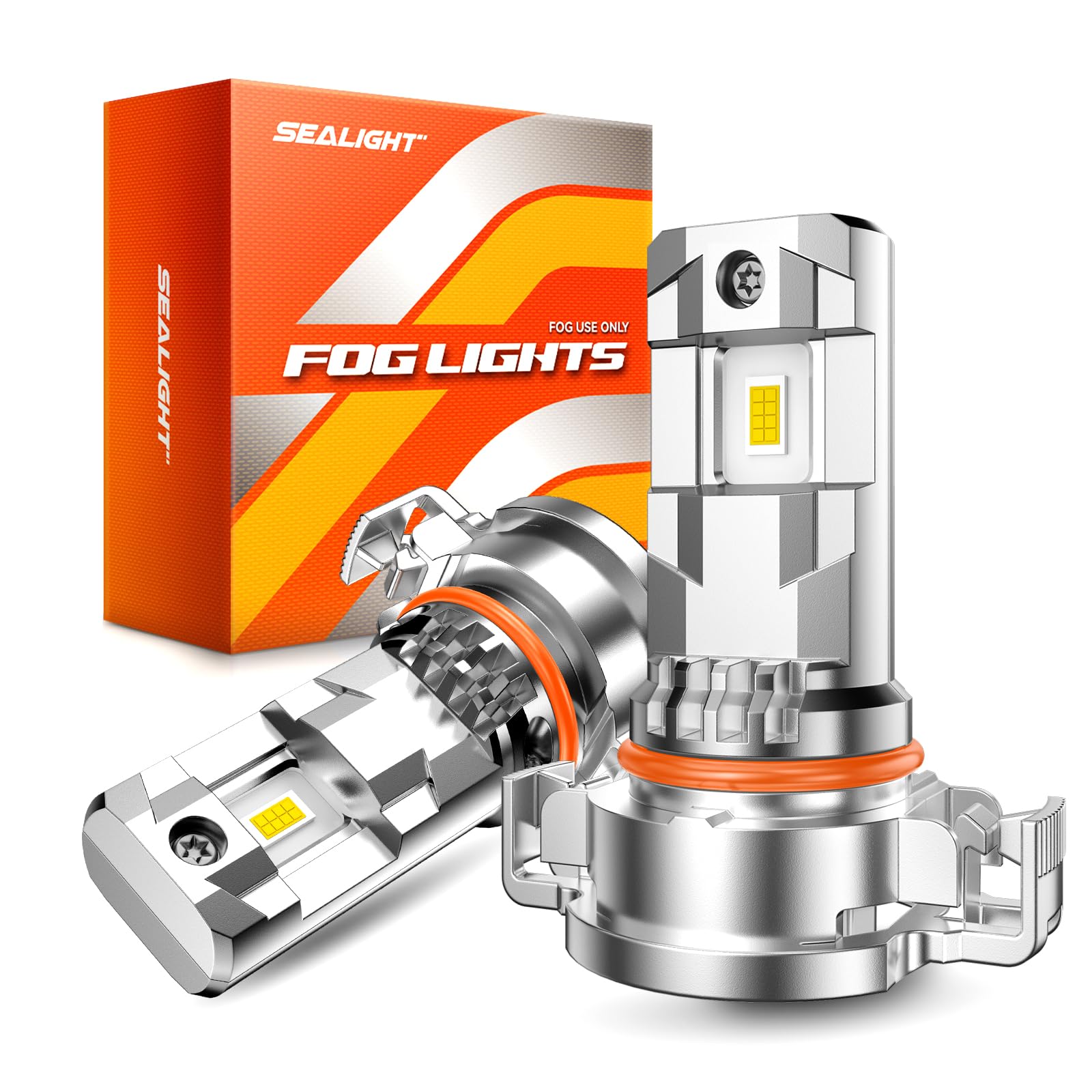 SEALIGHT 5202 LED Fog Light Bulbs, 2504 Fog Lights 30000LM 6500K, 1:1 Size