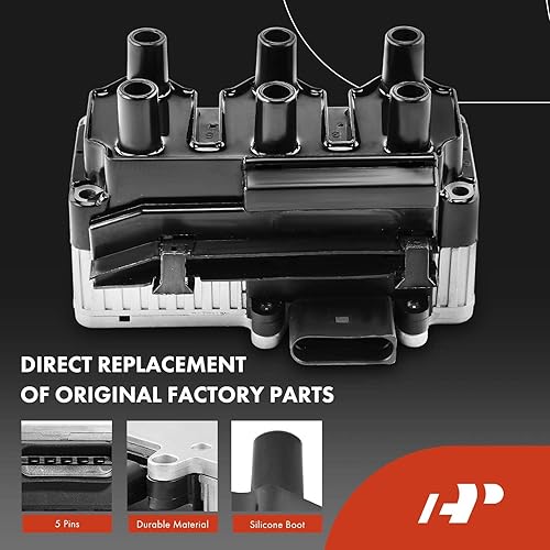 Miniatura 6 de A-Premium Bobinas de encendido y bujías compatibles con Volkswagen Jetta 1999-2002, Golf 1999-2002, 2.8L, repuesto # 021905106B