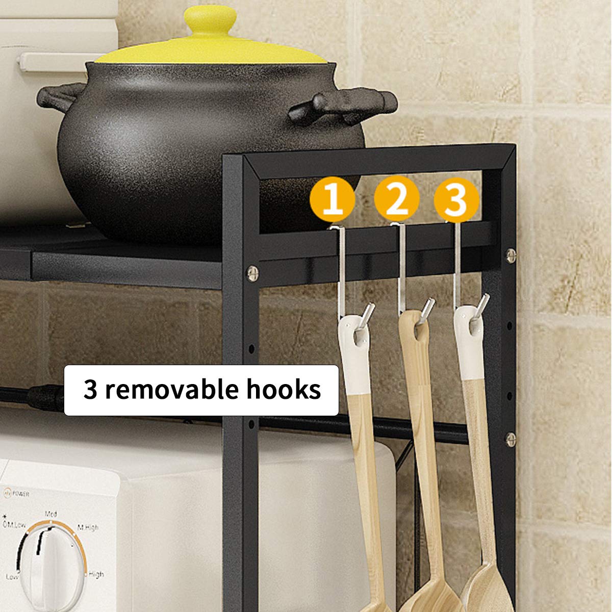 Buy Mocosy Expandable Microwave Oven Rack, 2Tier Kitchen Counter Shelf