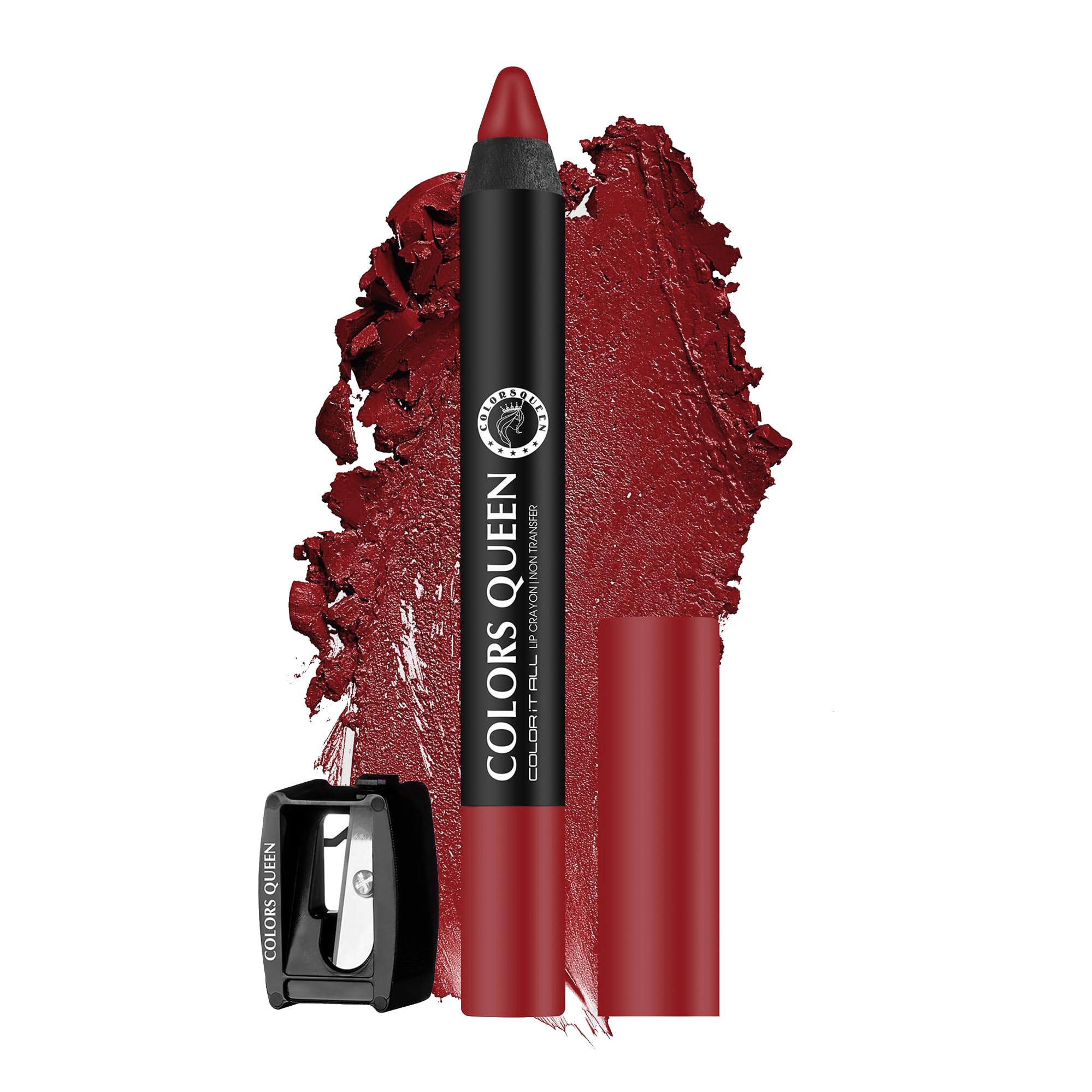 Colors Queen Color It All Long Lasting Crayon Lipstick | Up to 18 Hours Stay | Creamy Matte Finish | Waterproof & Light Weight | Smudge Proof | Lipsticks for Women (Dynamite Berry,3.5g)-image-5