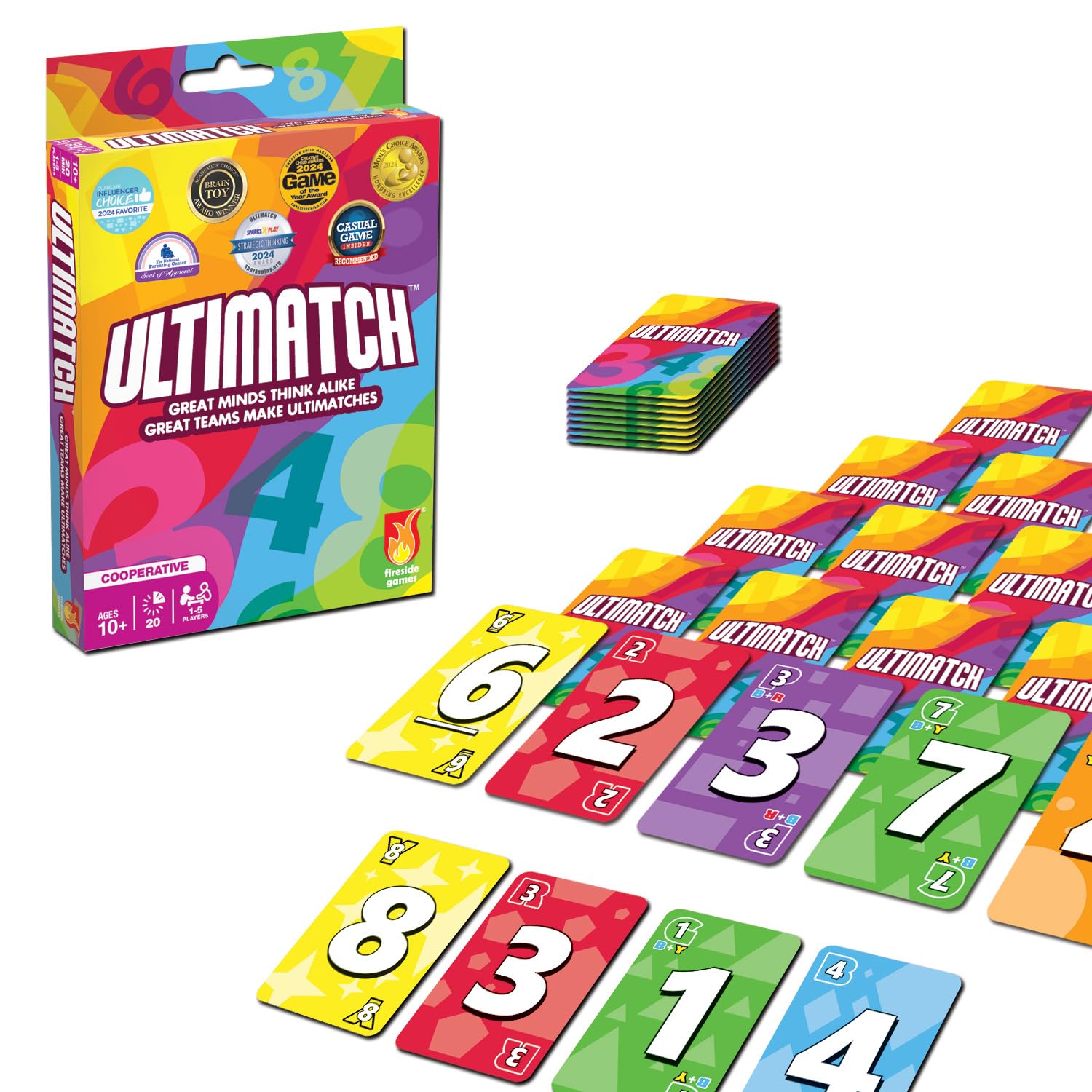 Fireside Games Ultimatch - English Strategic Card Game for Families and Friends with Teamwork and Puzzles