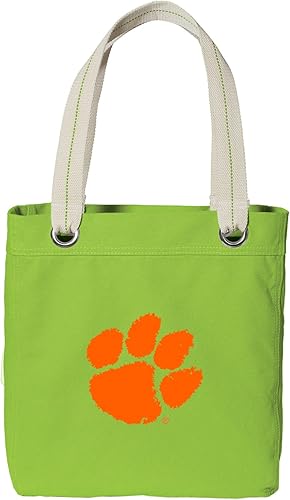 Broad Bay Clemson Bolso tote RICH Dye Lavado ALGODÓN LONA MODA LIMA, Multi