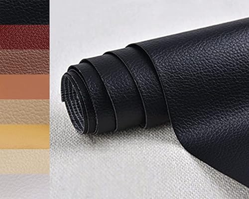 Miniatura 7 de PXBBZDQ Cinta de reparación de cuero negro,Parche de cuero negro de 16 × 118 pulgadas para asiento de coche,Parches adhesivos de cuero para sofá