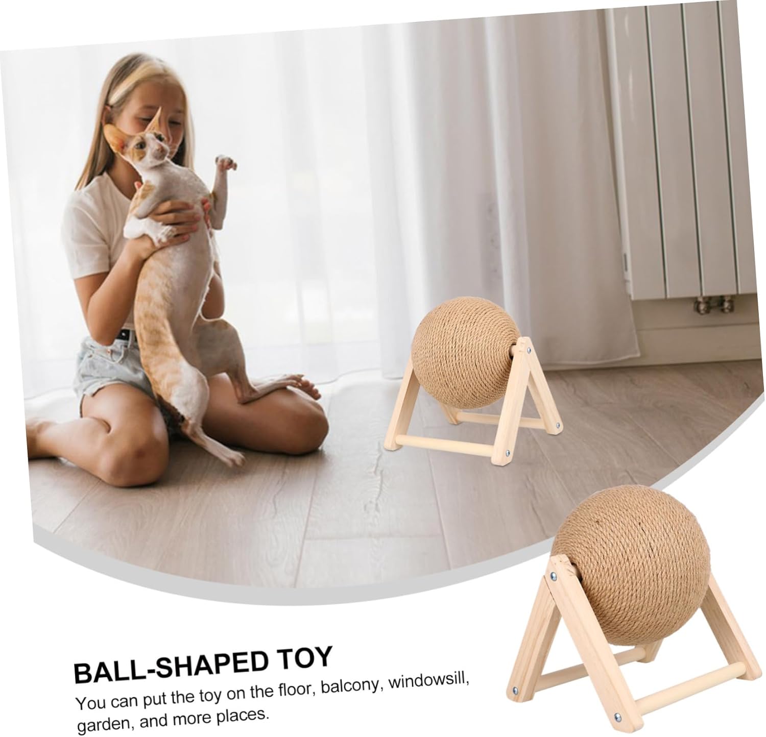 BESPORTBLE Hand-Made Cat Toy Cat Scratching and Plaything for Kittens Lightweight Amusement Toy to Reduce Loneliness for Indoor Use Brown Color
