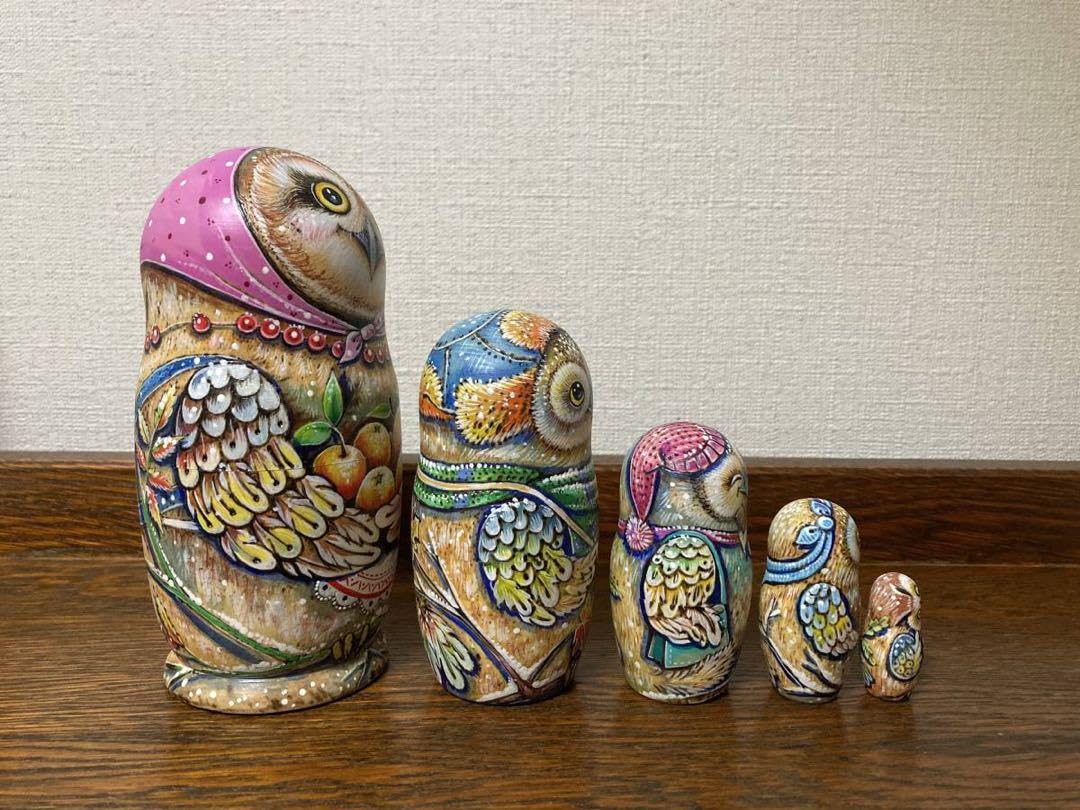 ロシア雑貨☆ウッドバーニング ロシアのフクロウ秋キノコマトリョーシカ ミラ最新作 Amazon | ロシア雑貨ウッドバーニング フクロウ マトリョーシカ