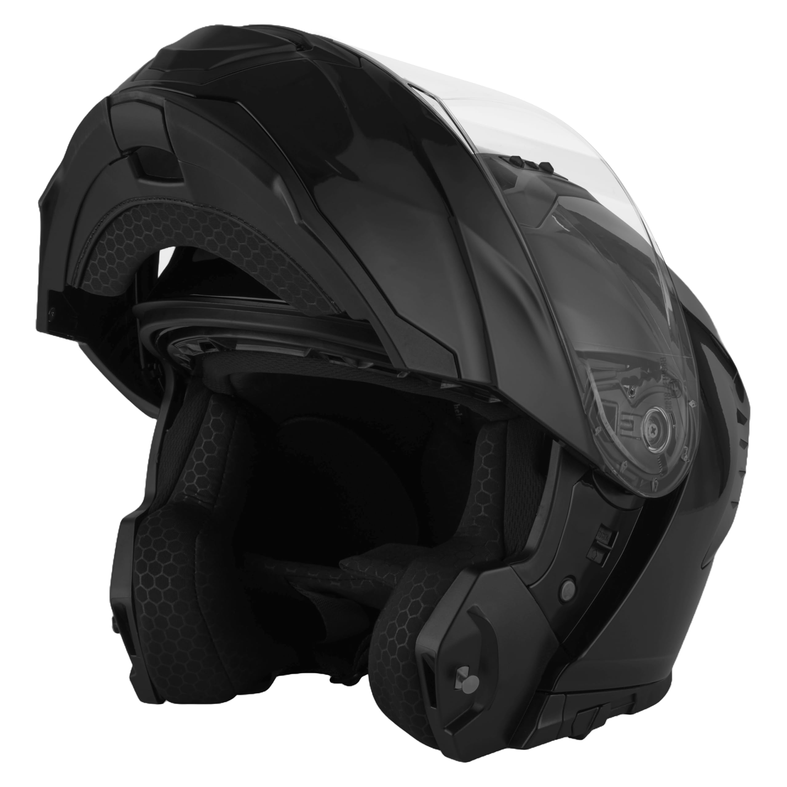 JDC Casque Moto Intégral Facade Rabattable Modulaire - Double Visière Rétractable ECE 22.06 - Lynx