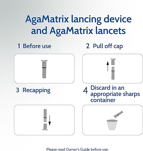 Miniatura 4 de AgaMatrix Lancetas, calibre 33, caja de 100 unidades