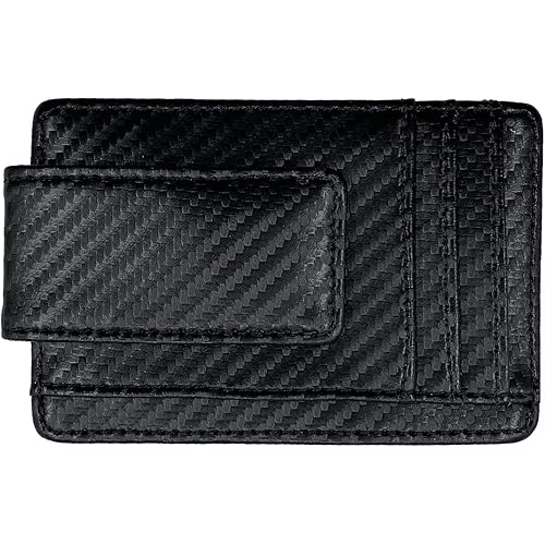 Hopsooken Money Clip RFID Front Pocket Wallet Men Leather Slim Minimalist Wallet