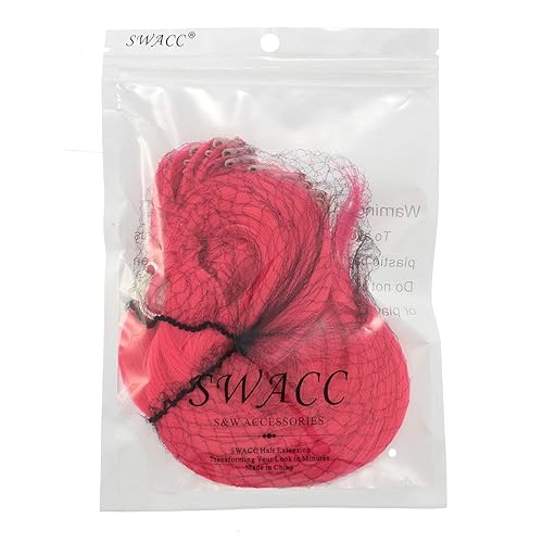 Miniatura 6 de Swacc - 12 unidades de extensiones estilo clip de cabello rizado y ondulado sintético de color para un mechón que destaca