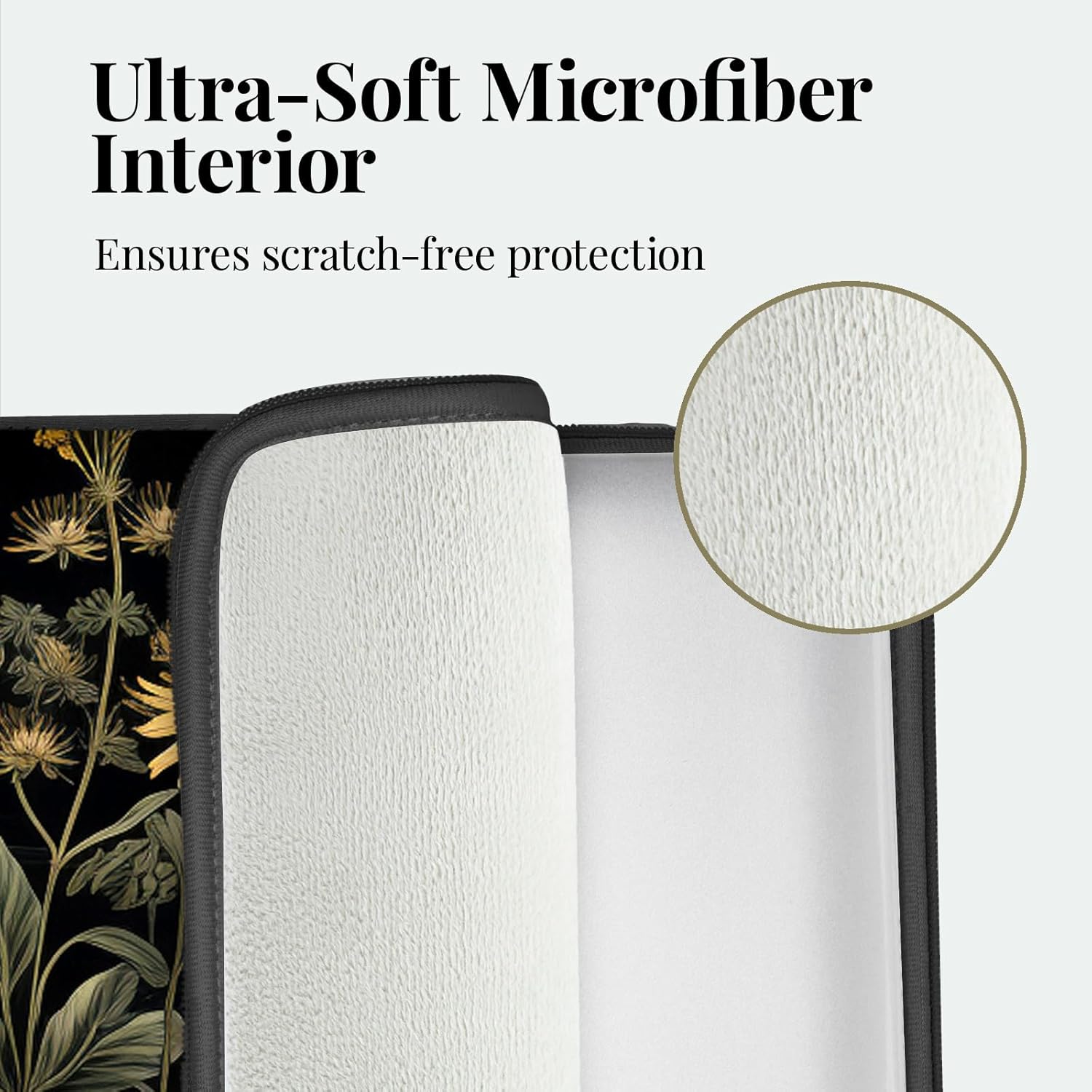 Laptop 13 inch Sleeve Case for MacBook Air 13-13.6 inch, Laptop Bag Cover for MacBook Pro 13" 14 inch, Travel Carrying Sleeve for 14" Chromebook, HP, Dell I Black Academia Mystical Green Plant - Image 2