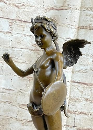 Miniatura 7 de Think Bronze - Estatua de arte de bella talla de bronce occidental Cupido Dios del amor y la belleza