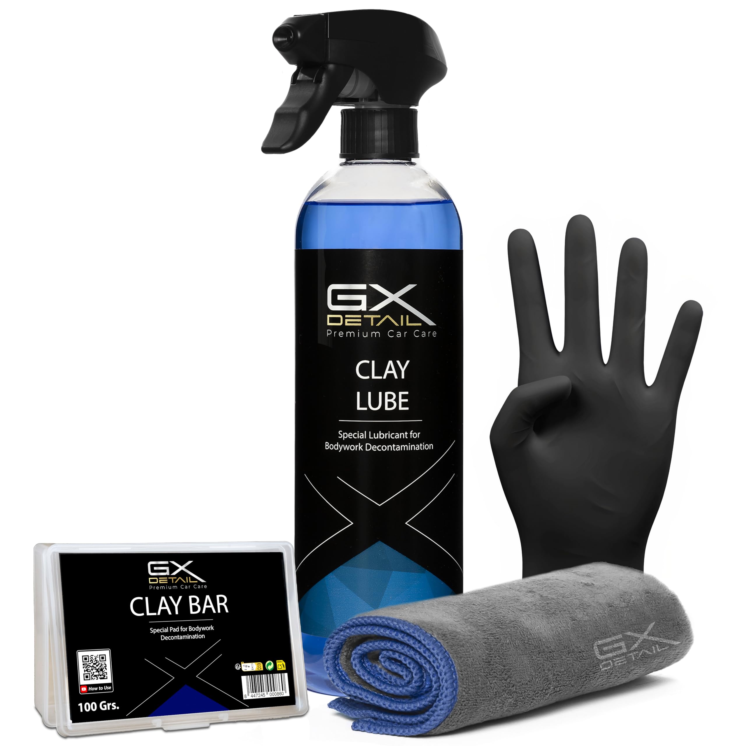 GxDetail Clay Lube Descontaminante para Carrocería 500 ml. – Lubricante Profesional para Uso con Clay Bar – Facilita la Eliminación de Contaminantes sin Arañazos – Acabado Suave y Brillante.