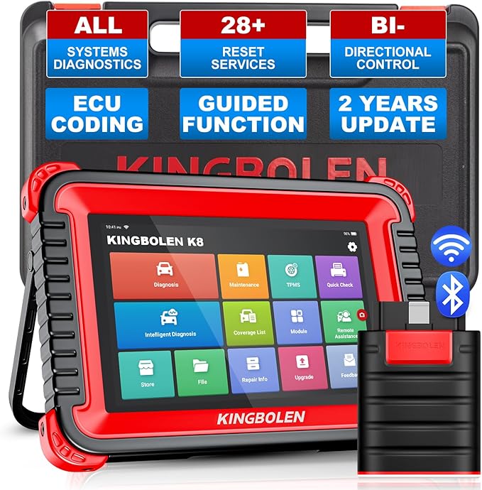 KINGBOLEN K8 OBD2 Scanner Tool, Bidirectional Diagnosis Tool 34+Resets, OELevel All