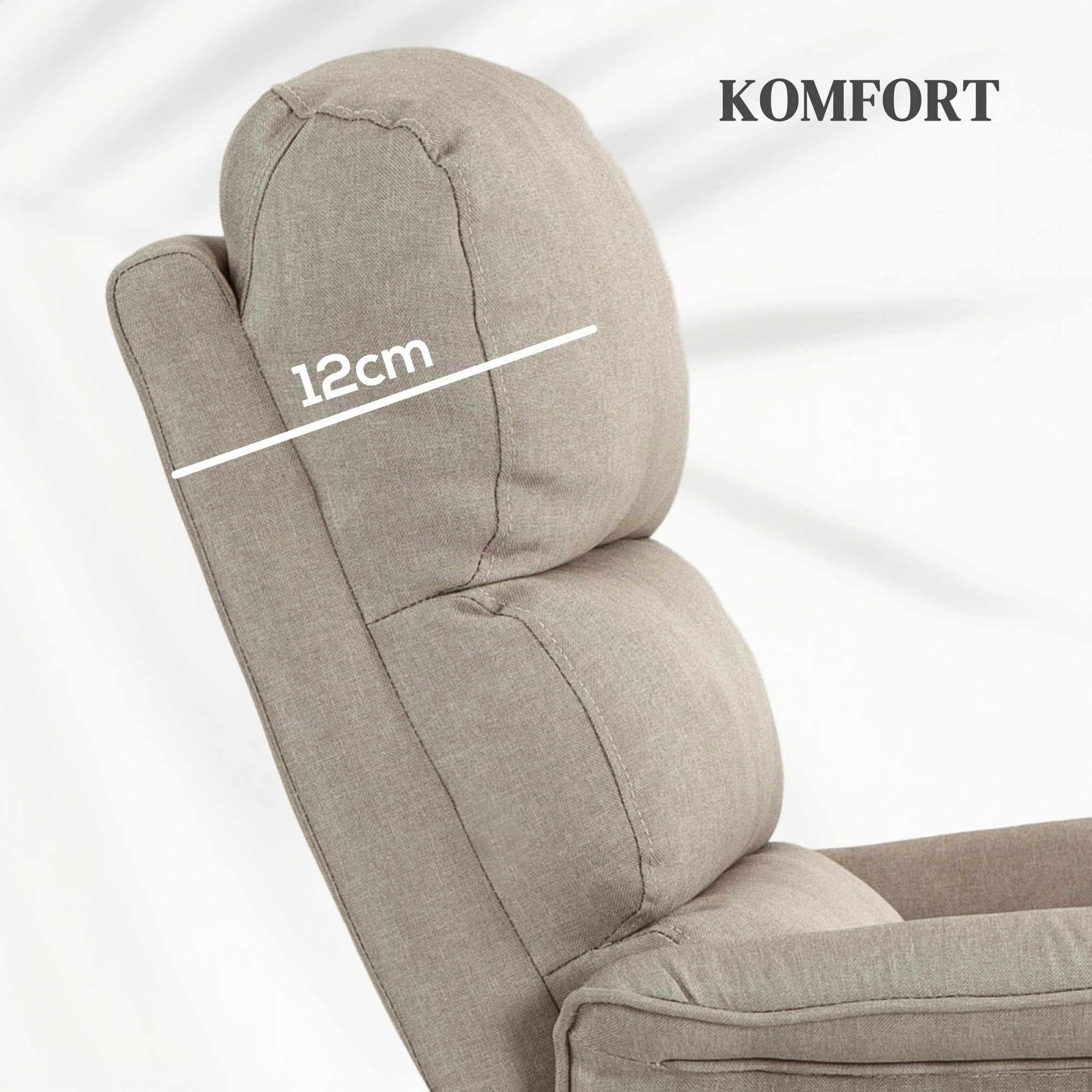 HOMCOM Fernsehsessel mit Aufstehhilfe Elektrisch Liegefunktion Beige