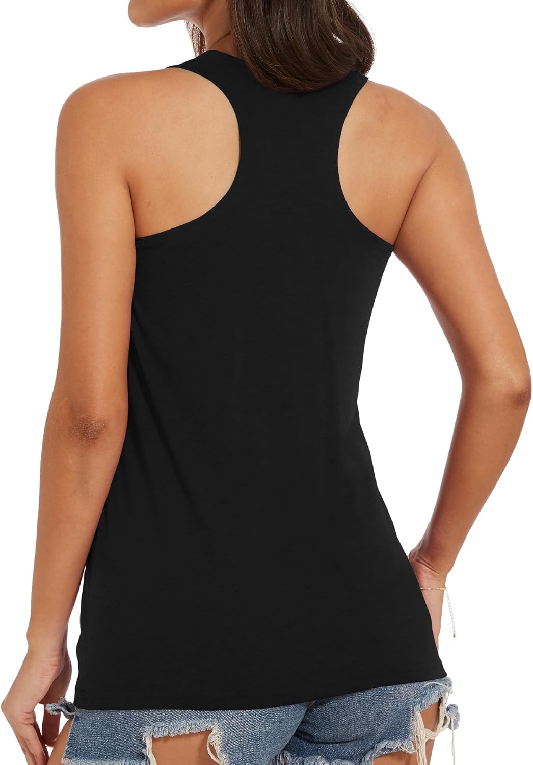 Tank Tops for Women Racerback Summer Sleeveless Casual Graphic Basic Top Shirts - Image 5