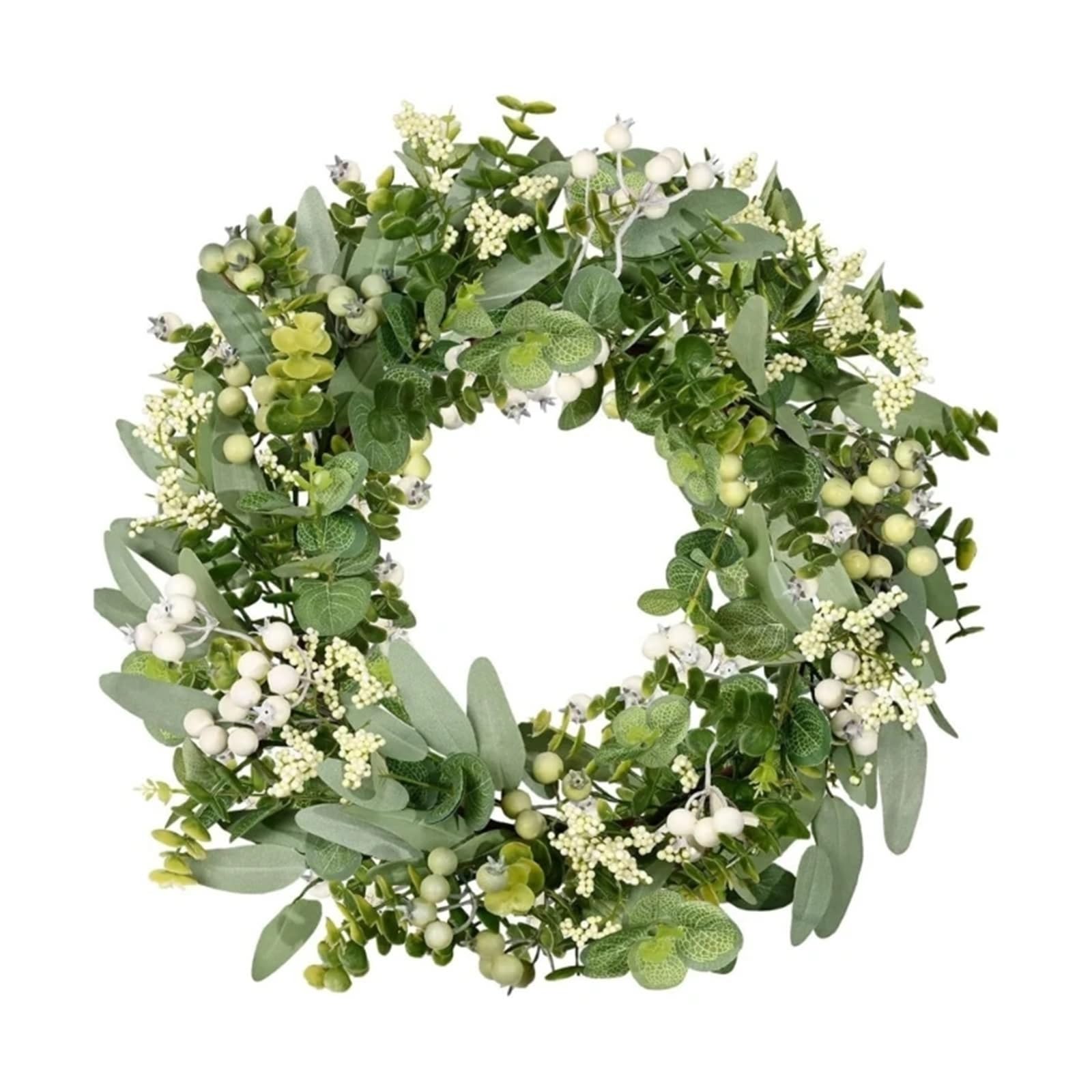 Door Wreath Wreath For Front Door Green Eucalyptuses Realistic Artificial Spring Summer