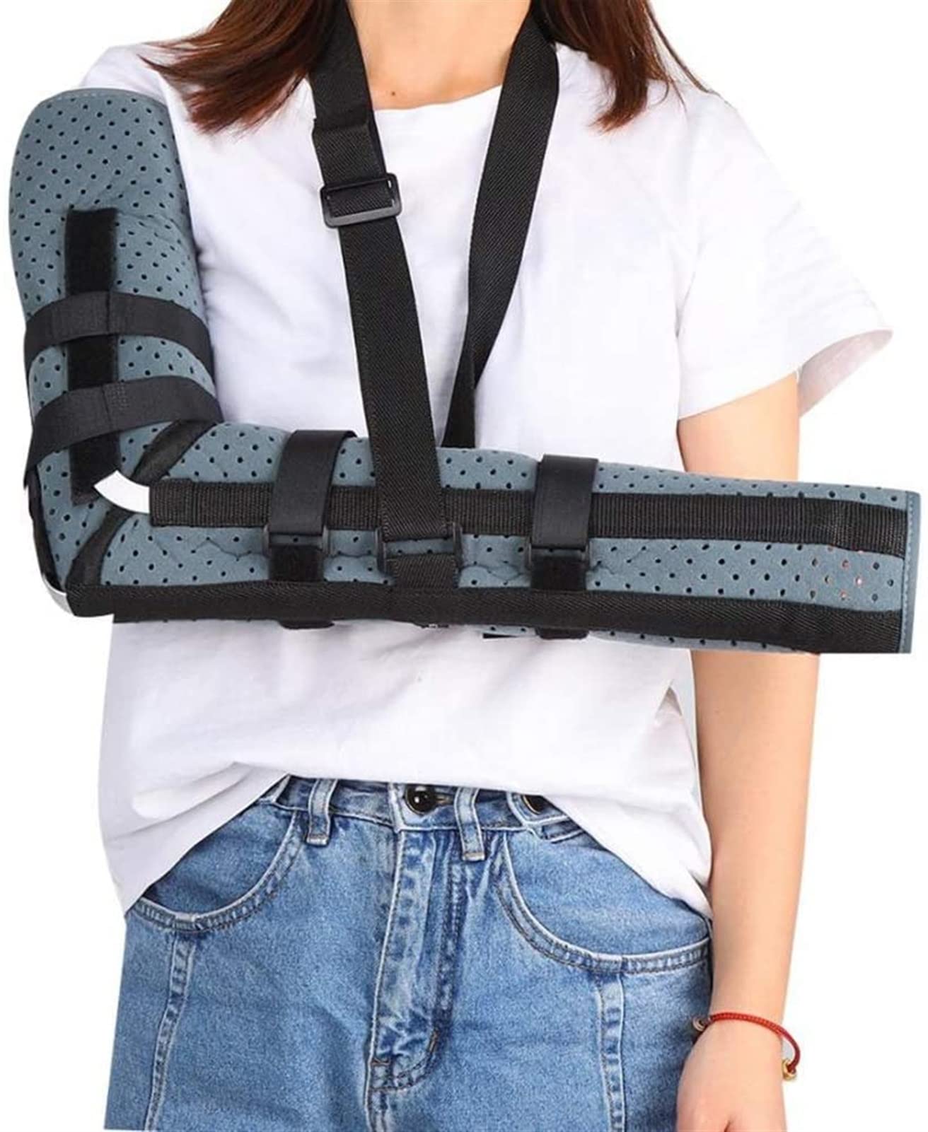 Cabestrillo para Codo, Terapia Transpirable Cabestrillo para Brazo Codo Húmero Brace Férula Soporte De Recuperación De Lesiones En El Brazo Ayuda A Elevar La Recuperación