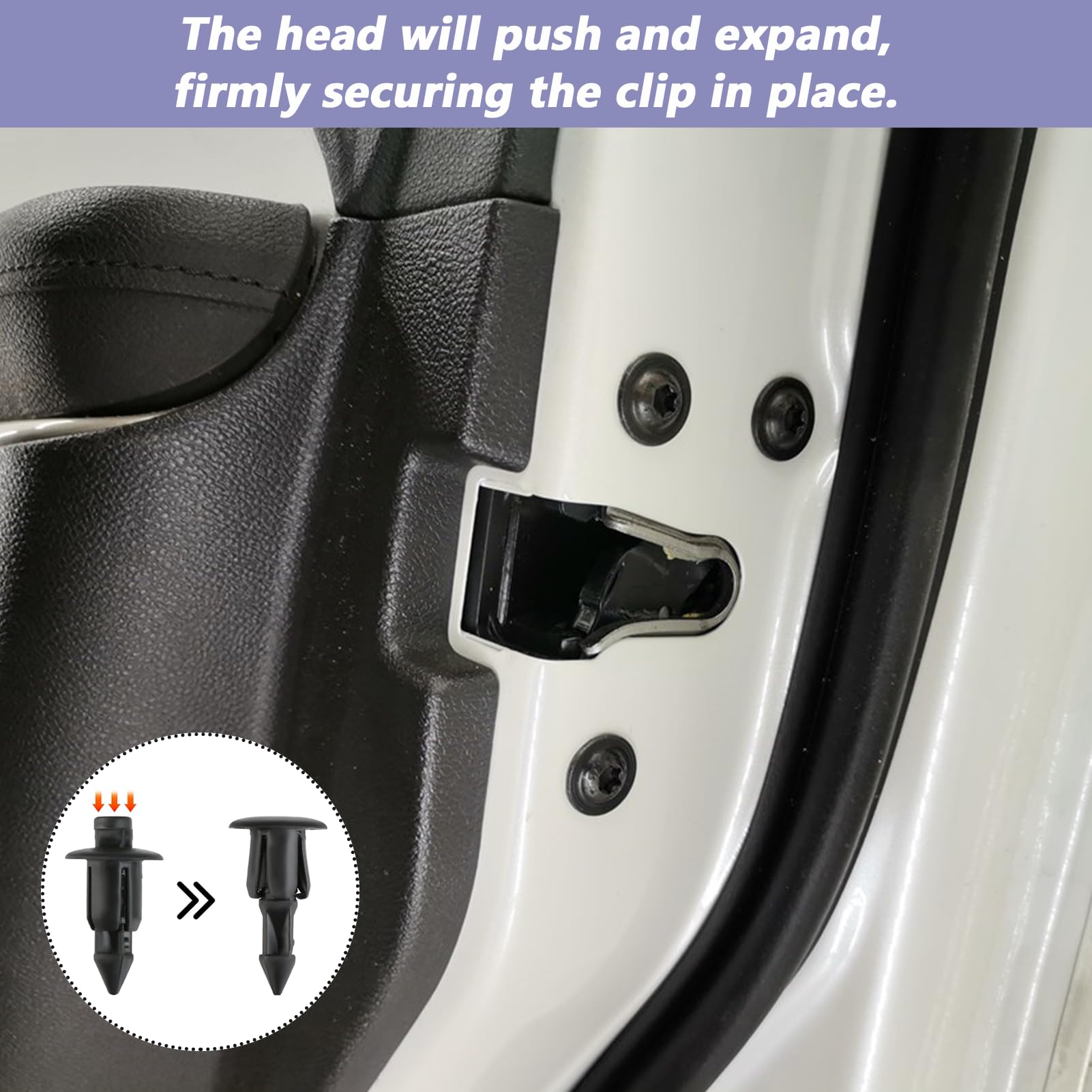 50 Rivets Nylon 6mm - Clips De Fixation Pour Carrosserie Voiture/moto - Agrafes Universelles, Installation Push - 9