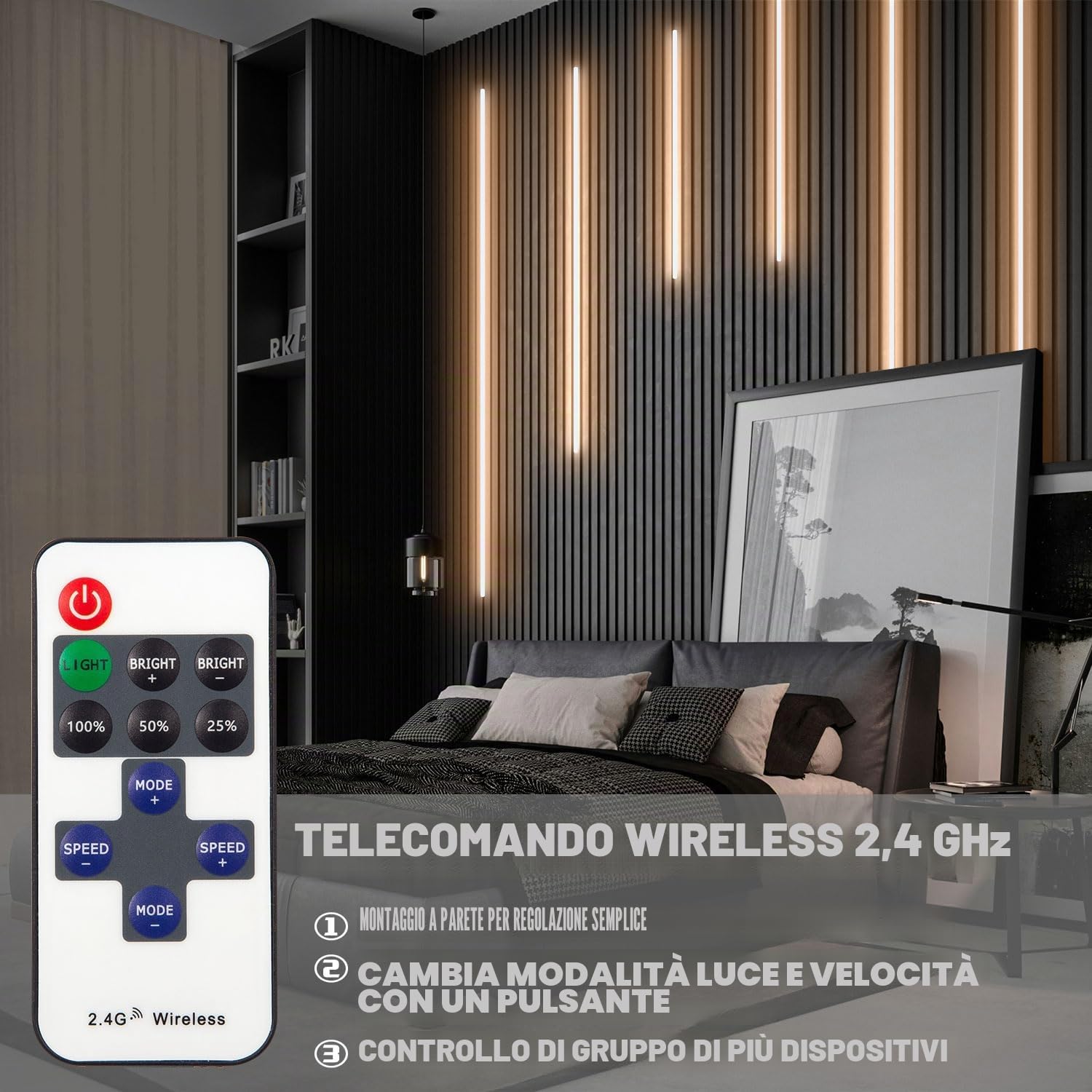 LICHASER 6 Nero Incasso LED Striscia per Pannelli Fonoassorbenti, WiFi Profilo Alluminio per Strisce LED Compatibile con Alexa, Bianca Calda Autoadesiva per Pannelli Acustici (40*2+60*2+90*2 cm)