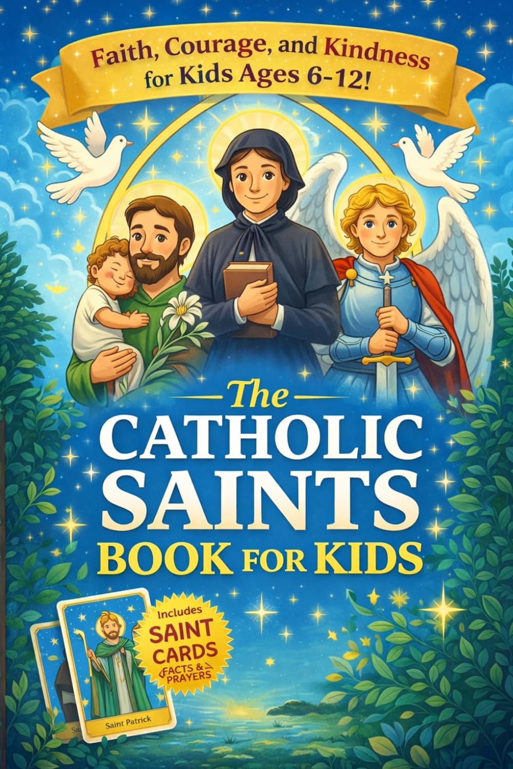 Catholic Saints Book for Kids: 30 Inspiring Stories of Faith, Courage, and Kindness with Saint Cards, Interesting Facts, and Prayers