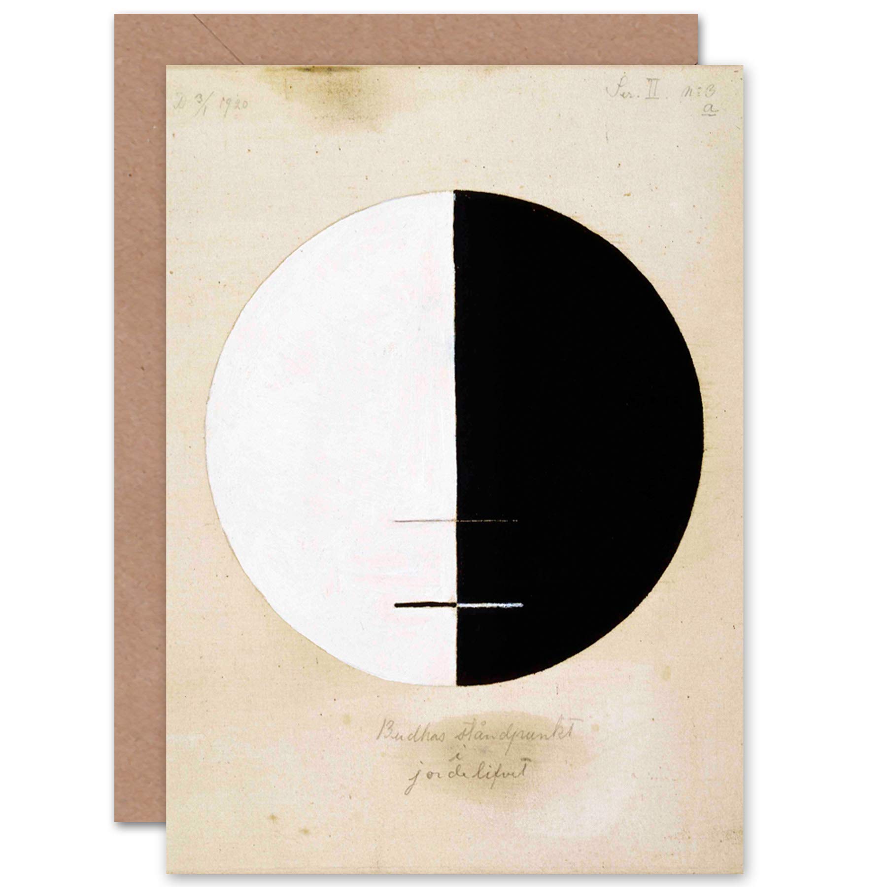 Artery8 Af Klint Buddhas Standpoint Earthly Life No 3A Fine Art Greeting Card Plus Envelope Blank Inside