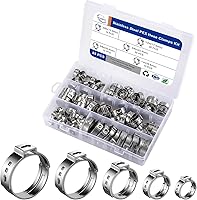 Vista 8 de 100 PCS Anillos de Abrazadera de Cincha PEX de 1/2 Pulgada, Abrazaderas de Manguera de Una Sola Oreja de Acero Inoxidable 304 para Conexiones