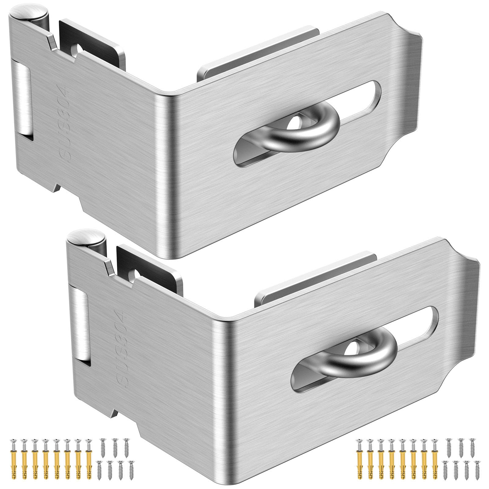 YogePote 90 Degree Hasp Latch Silver