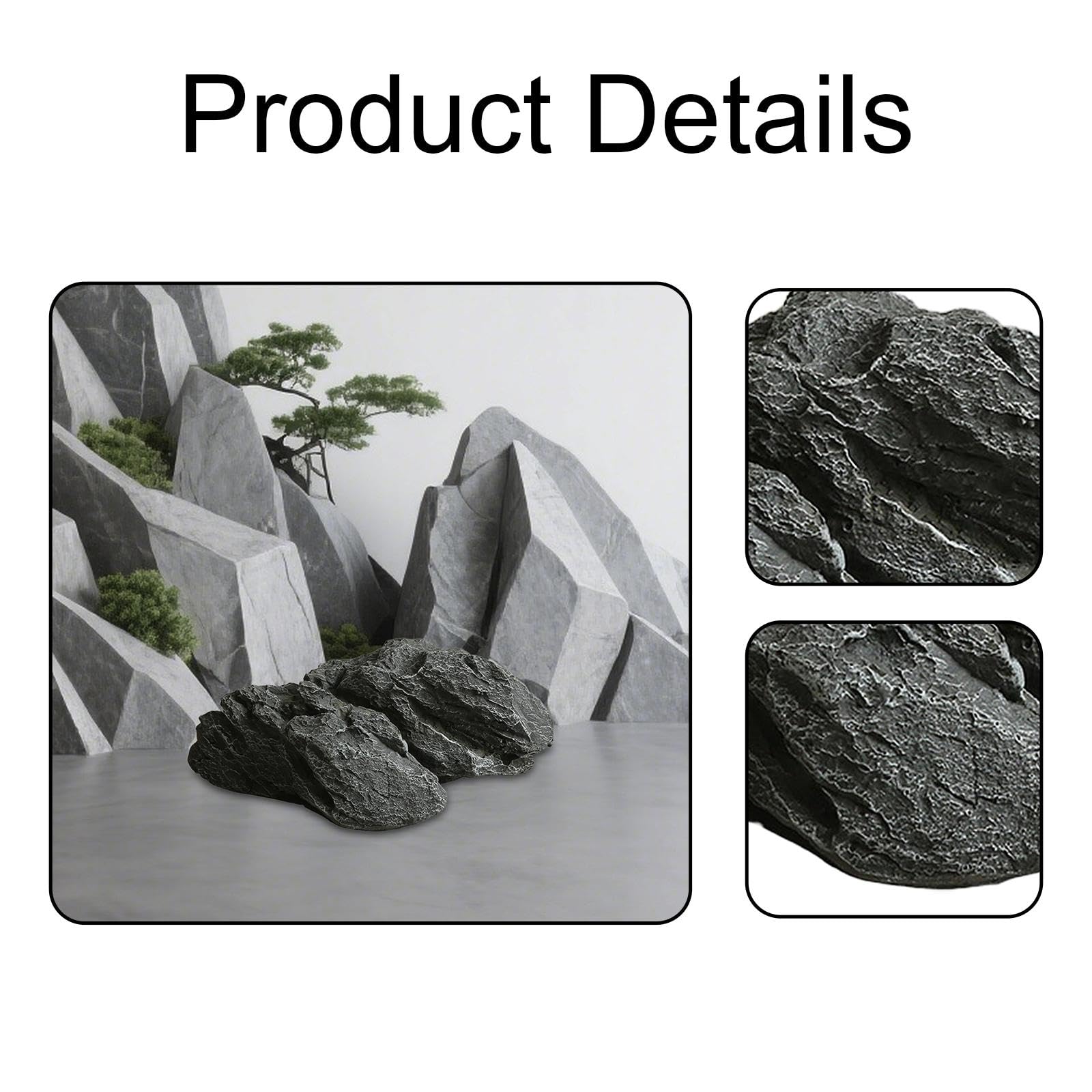 Roccia Decorativa Artificiale per Paesaggio, Palcoscenico da Giardino, Scultura Finta, Ornamento Versatile, Style B