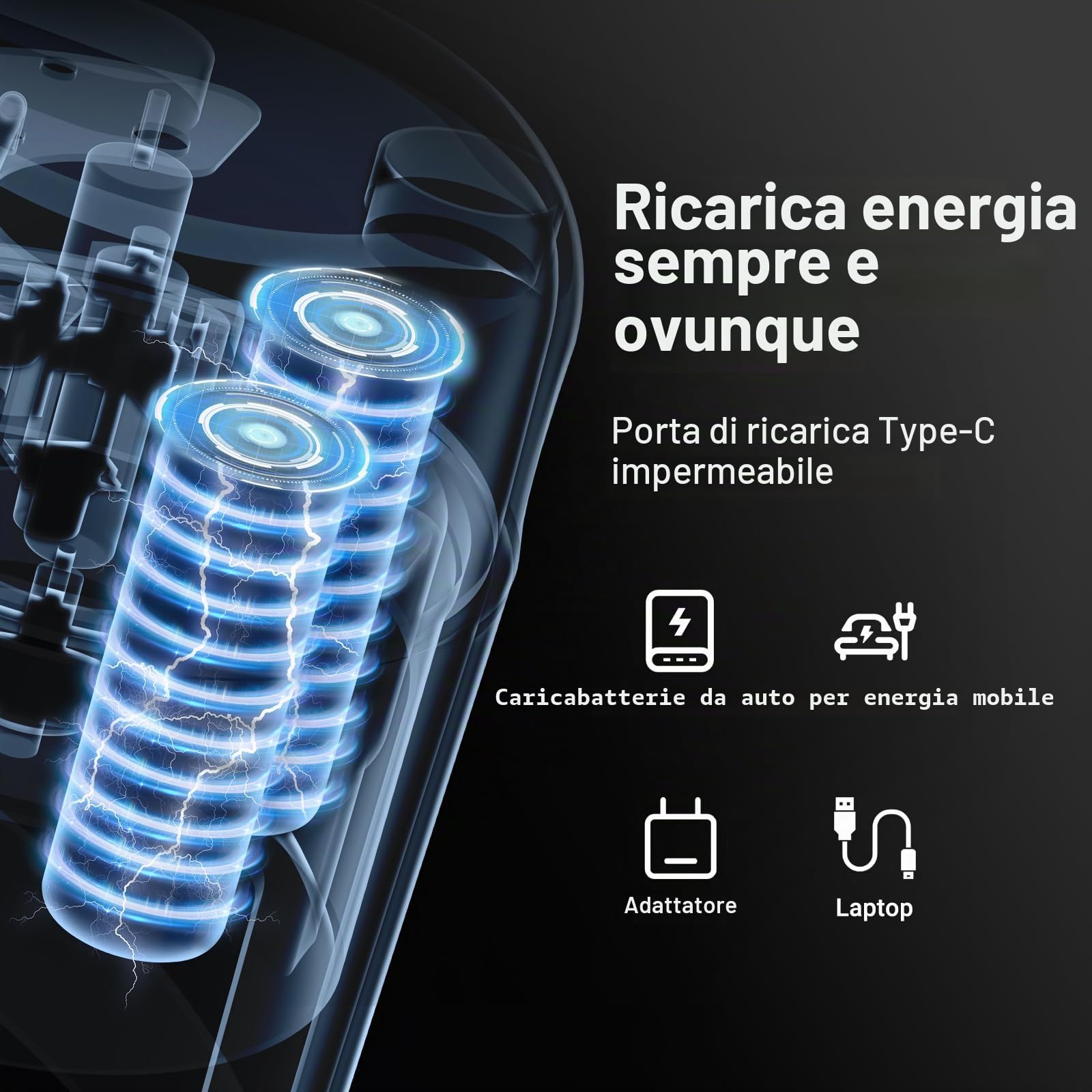 AMZCHEF Frullatore Portatile Sottovuoto - Frullatore Portatile USB Ricaricabile per Frullati e Smoothie - Mini Frullatore Elettrico con 10 Lame per Sport, Viaggi, Escursionismo