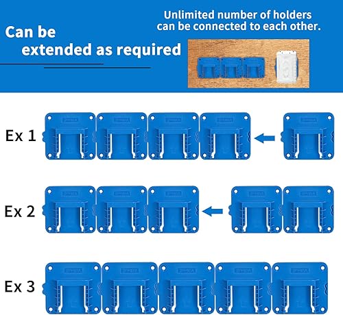 Miniatura 3 de Paquete de 5 soportes de batería para batería de iones de litio de 24 V Snow Joe y Sun Joe, soportes para muelle (con 10 tornillos)